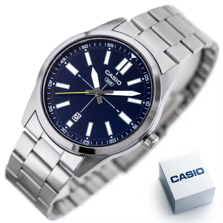 Reloj deportivo Casio MTP-VD02D-2E analógico de acero inoxidable 48×41×9,6 mm - 1