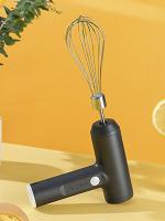 YANISTA Mini Batidora de Mano Recargable, Mezclador para Reposteleria con 2 Puntas de Batidor, Batidora de Huevo 3 Velocidades, , Pequeños Aparatos Electrodomésticos para Pasteleria, Cocina, Negro - details 1