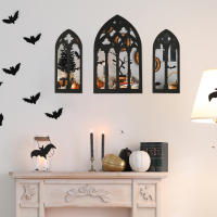 Juego De 3 Espejos Arqueados Para Decoración De Pared Estilo Gótico Decoración De Catedral Espejo Arqueado Autoadhesivo Para Decoración De Pared - details 3