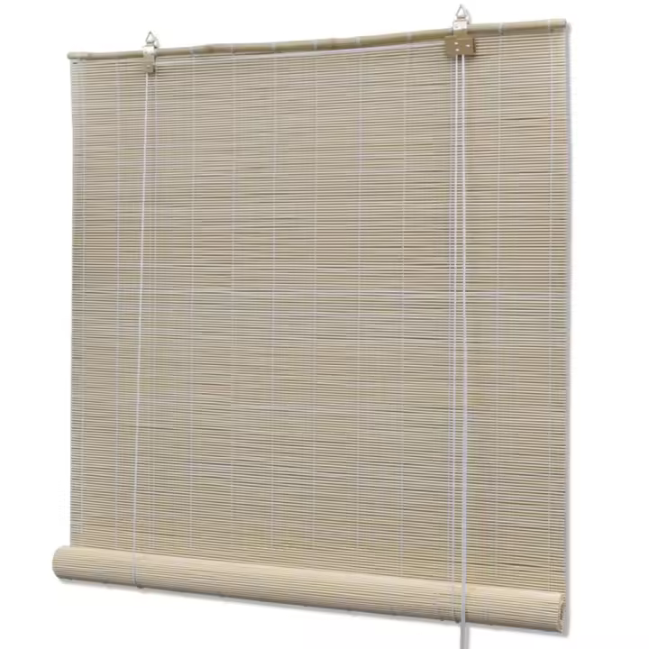 Estor enrollable de bambú natural 4 unidades 120x160 cm - 1