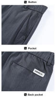 Pantalones Clásicos Para Hombre Verano 2024 Gris Azul Negro Moda Casual Comodidad Talla Media Cierre De Cremallera Estilo Recto - details 22