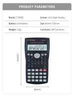 Calculadora Científica Multifuncional Portátil Y Duradera Con Pantalla Grande Para Exámenes Y Estudiantes - details 1