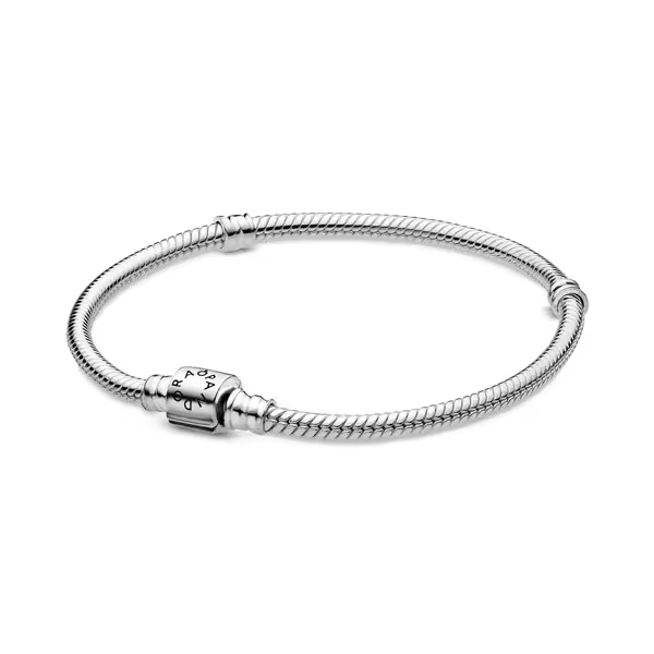 PULSERA PANDORA MOMENTS PLATA PRIMERA LEY CIERRE BARRIL - 1