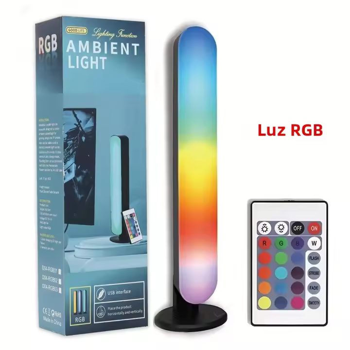 Luz De Pick up RGB Con Música Y Ritmo Recargable Por USB Decoración De Navidad Para Escritorio Barra De Luz RGB De Moda - 1