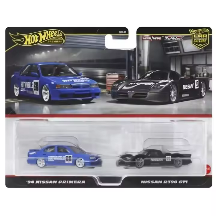 Hot Wheels Premium pack 2 Nissan R390 GT1 y 1994 Nissan Primera HRR74 - 1