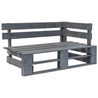 vidaXL Banco esquinero de palés para jardín madera miel en color Marrón/Negro/Blanco y más - details 4