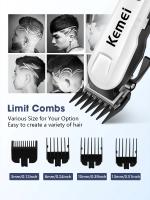 Kemei KM-809A Ajustable Cortadora De Pelo Profesional Para Hombres Con Pantalla LED Cortadora De Cabello Eléctrica Recargable Y Con Cable 3 Cuchillas Incluidas - details 5