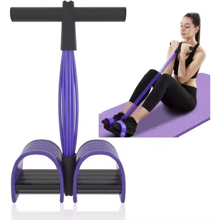 Equipo de Entrenamiento de Abdominales, expansor de Cuerpo Completo para el hogar, 6 Tubos, Cuerda elástico de traqueón - 1