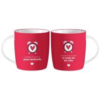 Set de 2 Tazas Mug de Cerámica con Frases de Amor: 350ml DCASA - details 1