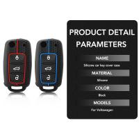 Funda De Llave De Coche En Silicona Para Volkswagen VW Polo Golf Passat Tiguan Beetle Caddy T5 Skoda Octavia Seat Leon Altea - details 0