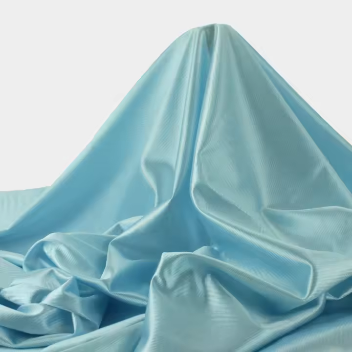 Almacenes Casa Angel TELA SATÍN DE CARNAVAL RASETE DE COLOR CELESTE POR METROS, ANCHO 150cm - 1