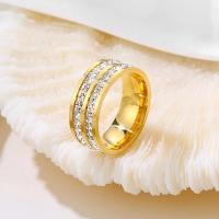 Anillo De Lujo Ligero Para Hombres Y Mujeres Con Diseño De Dos Círculos De Titanio Y Acero Inoxidable Estilo De Moda Insensato Sin Perder - details 3