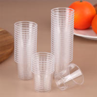 50Pcs Copas De Postre Mini Desechables De 30ML En Plástico Transparente Para Fiestas De Cumpleaños Picnics Y Prueba De Comida En La Cocina - details 0