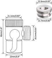 Válvula de grifo de fregadero de cocina y baño con aire acondicionado y adaptador ROSCADO MACHO para conexión de manguera de 1/2 "para desplazamiento de agua - details 4