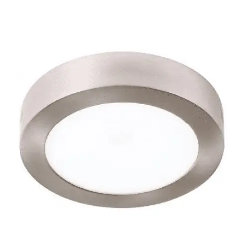 CABLEPELADO Plafón LED redondo, iluminación 18W (Luz Calida, Marco Niquel) - 1