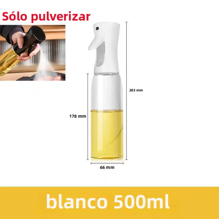 Botella De Aceite De Spraying 2en1 500ml Plástico Dispensador De Aceite Para BBQ Cocina Horneado Picnic Herramienta De Cocina Ecológica - 1