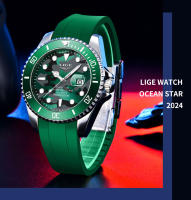 Reloj De Pulsera Deportivo Para Hombre LIGE Quartz 3Bar Impermeable Luminoso Fecha Militar Casual Silicona + Caja Reloj De Pulsera De Moda - details 14