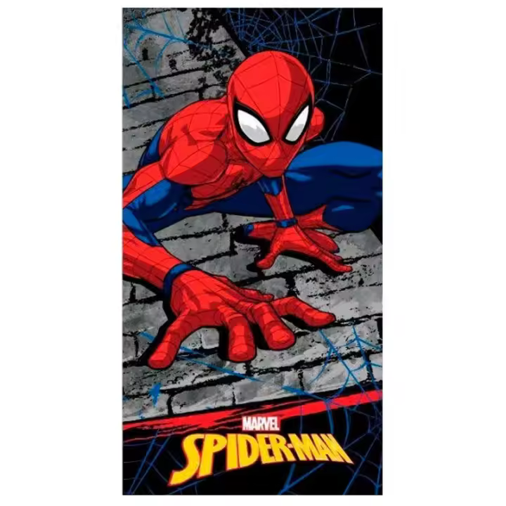 New Import Toalla De Algodon Spiderman 70x140cm Producto Oficial - 1