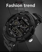 Reloj Deportivo De Pulsera Para Hombre SANDA Estilo Militar G-Style LED Digital Cronógrafo Resistente Al Agua Cuarzo Analógico-Digital Con Alarmas Y Calendario - details 0