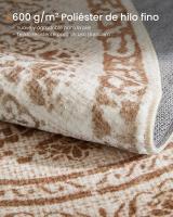 Alfombra Redonda Antideslizante de 120 cm, Estilo Boho, Lavable a Máquina, Decoración del Salón y Dormitorio - details 4