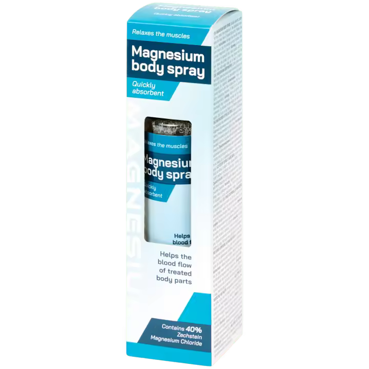 Spray Corporal de Magnesio 100% Puro con 40% Cloruro de Magnesio Zechstein – Relajación Muscular, Mejora Circulación y Descanso – 150ml Uso Externo - 1