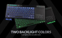 Teclado Bluetooth Inalámbrico Rii K18S Mini Con 2 LED Backlit Colores Para Android TV Box / PC Rechargeable Multimedia Con Ratón - details 0