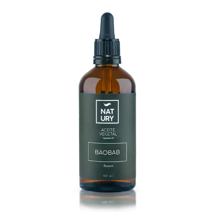 NATURY Aceite Baobab Ecológico 50ml - Vitaminas para la Piel y Reparador de Puntas Abiertas - 1