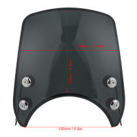 Parabrisas Retro Para Motocicleta Universal PC Deflector De Viento Para Faros De 5-7 Pulgadas Pieza De Motocicleta - details 4