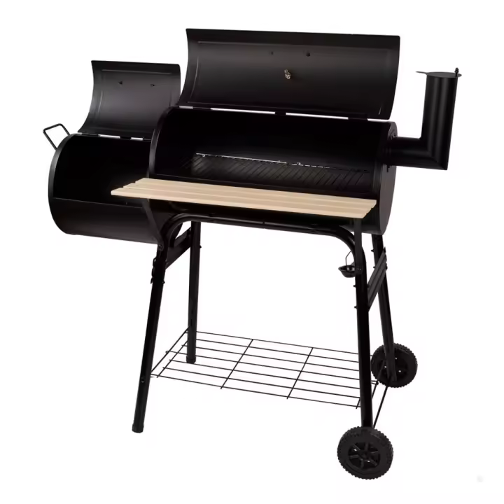 Barbacoa de carbón Aktive Barbecue con ahumador y accesorios negro - 1