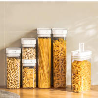 Caja De Almacenamiento De Pasta Transparente Plástico Sellado Contenedor Para Espaguetis a Prueba De Humedad Juego De Alimentos Para La Cocina - details 0