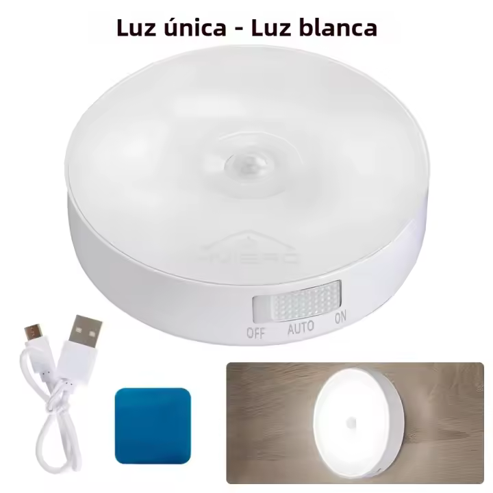 Lámpara Nocturna Inalámbrica Con Sensor De Movimiento 8LED Para Dormitorio Decoración De Pared Escalera Armario Armario Lateral - 1