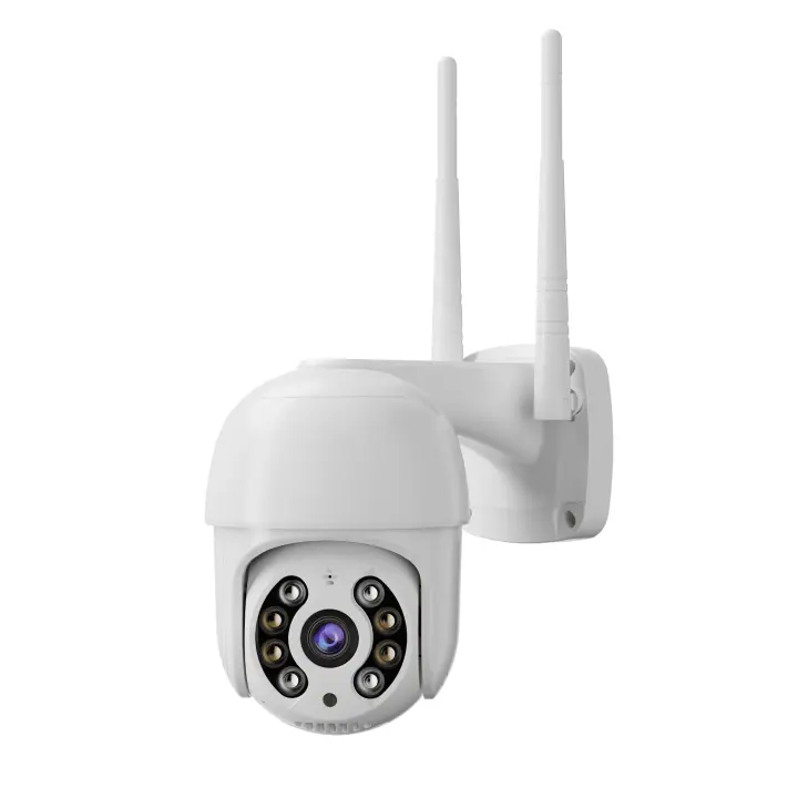 Cámara Vigilancia Domo 3MP, Visión Nocturna Color, H.265, Audio 2 Vías, Detección, 128GB, Wi-Fi, IP66 - Jortan Tech - 1