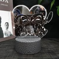 Luz De Noche LED 3D De Lilo Y Stitch Lindo Decorativo Para Habitaciones De Niños Regalo De Cumpleaños Para Niños Y Niñas - details 10