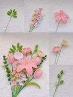 Varilla De Hojas Verdes Para Flores Artificiales De Hierro Con Cinta De Floración Para DIY Rama De Flor Simulada Para Decoración Del Hogar - details 11