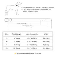 Collar De Cuero Genuino Para Perros Duradero Y Ajustable Con Colgante Suave Para Pequeños Medianos Y Grandes Razas Incluye Pitbull Pug - details 0