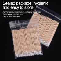 100Pcs Palillos De Manicura De Madera Con Cabeza De Algodón Para Limpieza Y Corrección Detallada Remover De Pintura De Uñas - details 5
