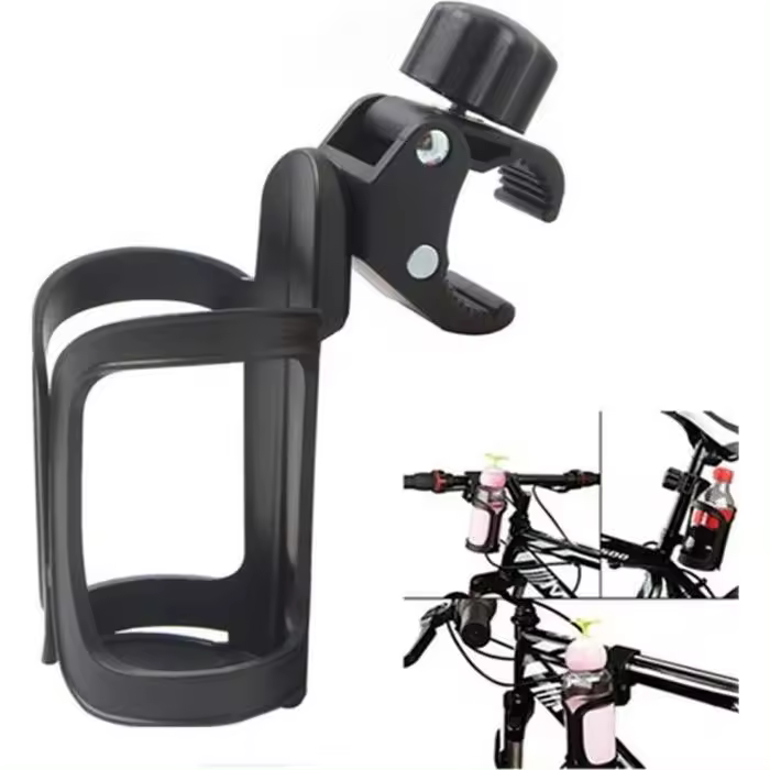 Portabotellas para Bicicleta MTB Cochecito de Bebe Jaula Rejilla Rotación de 360 Grados - 1