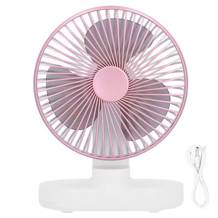 Ventilador de carga portátil para dormitorio, mini ventilador USB, almacenamiento de coche recargable, Pequeño ventilador Silencioso - 1