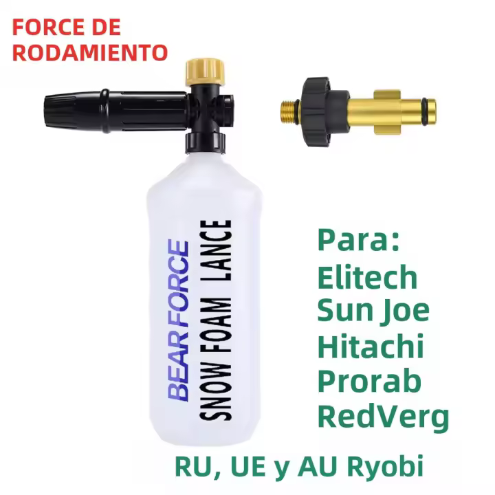 Pistola De Espuma Ajustable Para Lavadora a Presión BEAR FORCE Compatible Con Elitech Sun Joe Hitachi Prorab Redverg Ryobi Para Lavado De Coches - 1