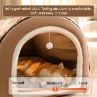 Casa De Perro Invierno Cama Caliente Desmontable Lavable Saco De Descanso Profundo Para Perros Medianos Y Grandes Algodón 100% Estilo Mecánico De Limpieza - details 12