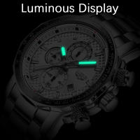 Reloj De Hombre LIGE Lujo Acero Inoxidable Deportivo Militar Resistente Al Agua Grande Cuarzo Reloj De Pulsera Moda Casual Con Segundero Luz Táctica Resistente Al Choque Manos Luminosas Fecha Completa - details 8