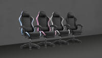 Mars Gaming MGC-X FABRIC, Silla Gaming Ergonómica, Tejido Transpirable, Respaldo Reclinable y Altura Regulable, Reposabrazos Dinámico, Cojín Cervical y Lumbar, Silla Oficina con Reposapiés Extensible, Silla PC Negra, Azul, Rosa o Blanca - details 1