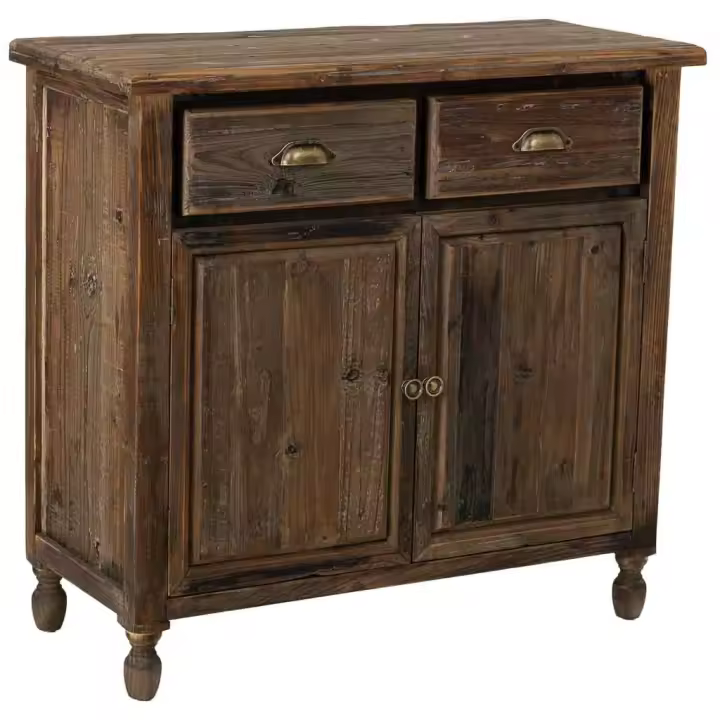 Aparador de madera con 2 puertas y 2 cajones 90x40x85h cm - 1