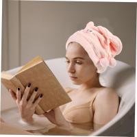 Gorro de Infantil de Coral Fleece para Niños y Mujeres Toalla Sorbente Secado Bonito para Ducha - details 0