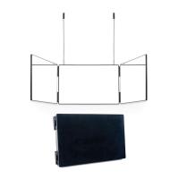 Espejo de Barbería de 360 Grados para Mujer, Suministros de Barbería, Espejo de Barbería, Ajustable en Altura, Negro - details 1