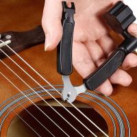 Guitar String Winders Tool 3-In-1 Multifunctional Guitar Tool String Cutter Guitar String Pin Puller Guitar Bridge Pin Puller  (Black) - details 3