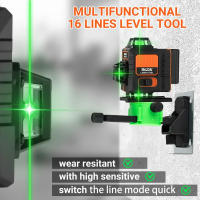 HILDA Láser Verde 4D 16H - Autonivelante IP54 con Batería, 360° 65ft/200ft para Construcción/Decoración y Receptor LR-6RG - details 5