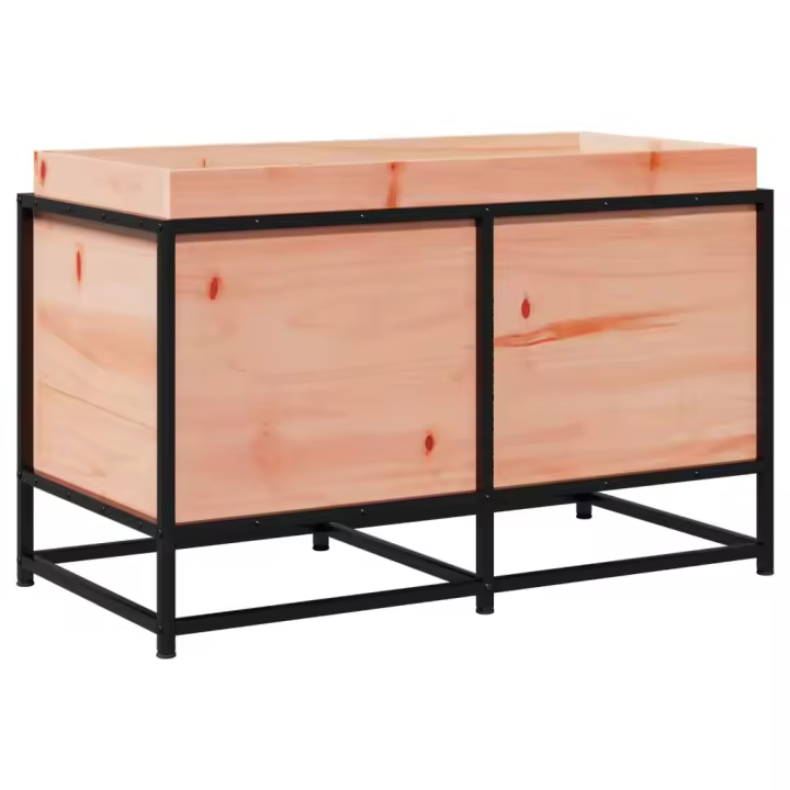 vidaXL Jardinera de madera de pino impregnada 80x40x50 cm Color Pino macizo,  Pino blanco,  Cera de pino marrón y mas - 1