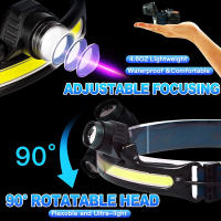 Linterna Frontal LED XPG+COB Con Zoom Recargable USB Y Batería 18650 Para Camping Pesca Y Actividades Al Aire Libre - details 9
