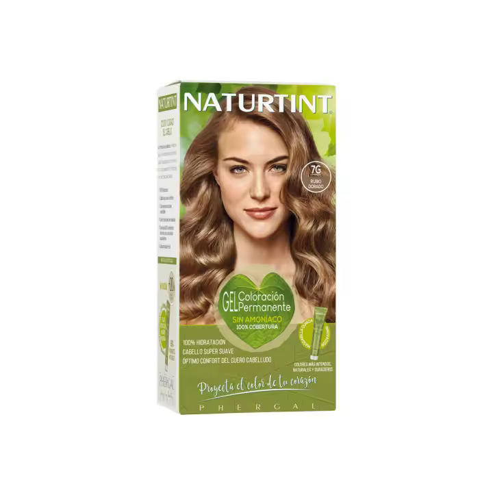 Naturtint Tinte 7G Rubio Dorado SIN Amoníaco | Cobertura Total de Canas - 1